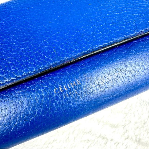 Celine Blue Leather Long Wallet - Picture 3 of 16
